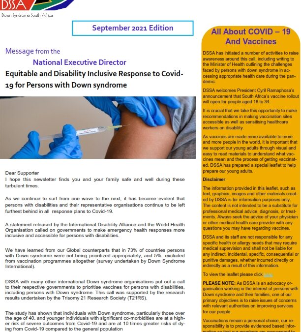 September 2021 Newsletter Website