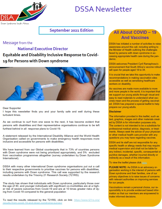 September 2021 Newsletter Website